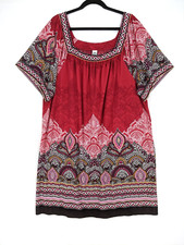  Sangria women's size 24W colorful kaftan square neck dress