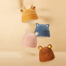 OH! Cute Animal Bucket Hat for Women Beanies Winter Bear Ears Cap Soft Beanie