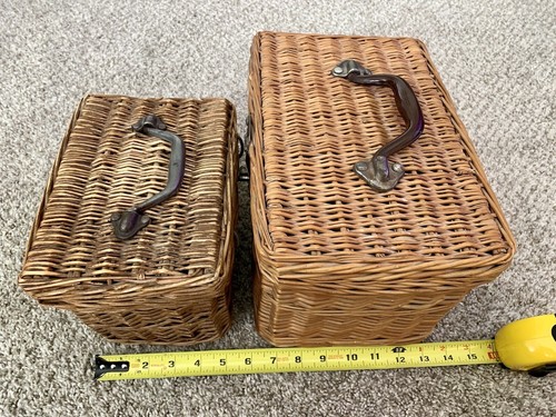 Vintage spanische geflochtene Weiden Picknickkörbe, Menge 2 - EINZIGARTIGES Dekor & Display - Bild 15 von 16