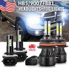 4X For 1999 2000 2001 Dodge Ram 1500 2500 3500 LED faro + luces antiniebla 6000K