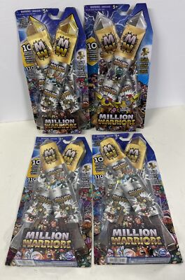 Lot of 4  Million Warrior 10 Pack Surprise Mini Packs Total 40 Warriors - Sealed
