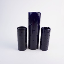 Melitta Bangkok Tischvasen Set 3 Stk. Vase Keramik blau Vintage 60er Jahre
