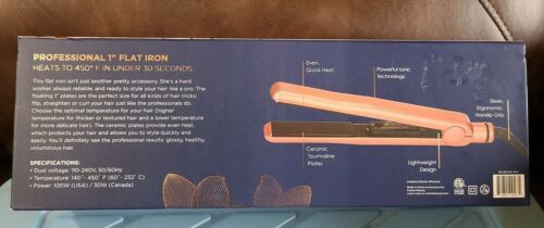 Cortez Beauty Professional 1" flat iron. ROSE GOLD - Picture 3 of 3