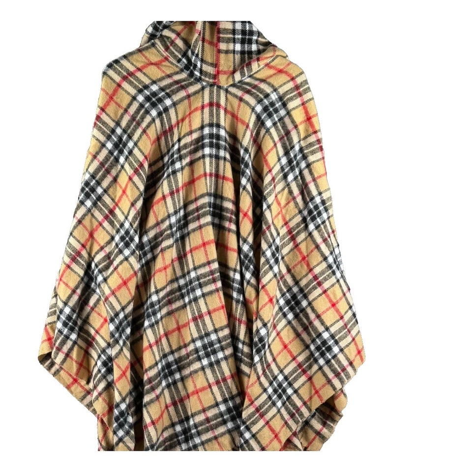 Xale James Pringle Weavers feminino OSFA poncho capa marrom Novacheck xadrez resort - Imagem 3 de 4