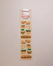 Mrs. Grossman's Stickers Lot of 3 Strips Brand New Package ~Deli Sandwiches~ HTF