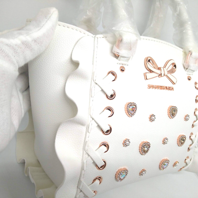 ♡ Lolita ハートデザイン エナメルバッグ white ♡ ♡ Lolita ハートデザイン エナメルバッグ white ♡ Love Heart Tote