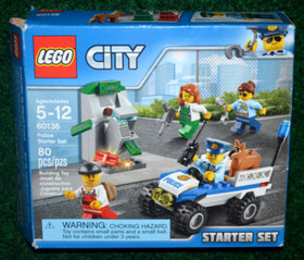 LEGO CITY Police Starter RETIRED Set 5-12 80 Pieces 60136