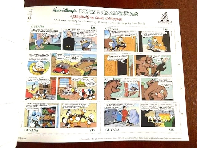Guyana Donald Duck Adventures Christmas on Bear Mountain Booklet 1998. SC.#3334 Foto 3 de 4