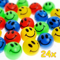 24 Flummis Lachgesichter Mitgebsel Geschenke Kinder Geburtstag Kindergeburtstag