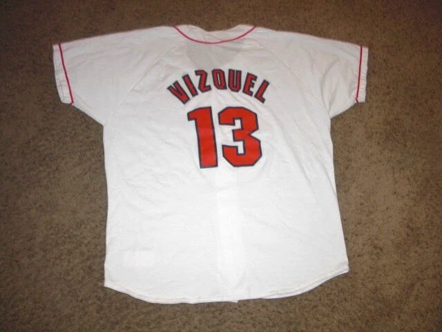 Maillot Baseball Vintage Cleveland Indians Omar Vizquel #13, Russell Athletic, Taille 48