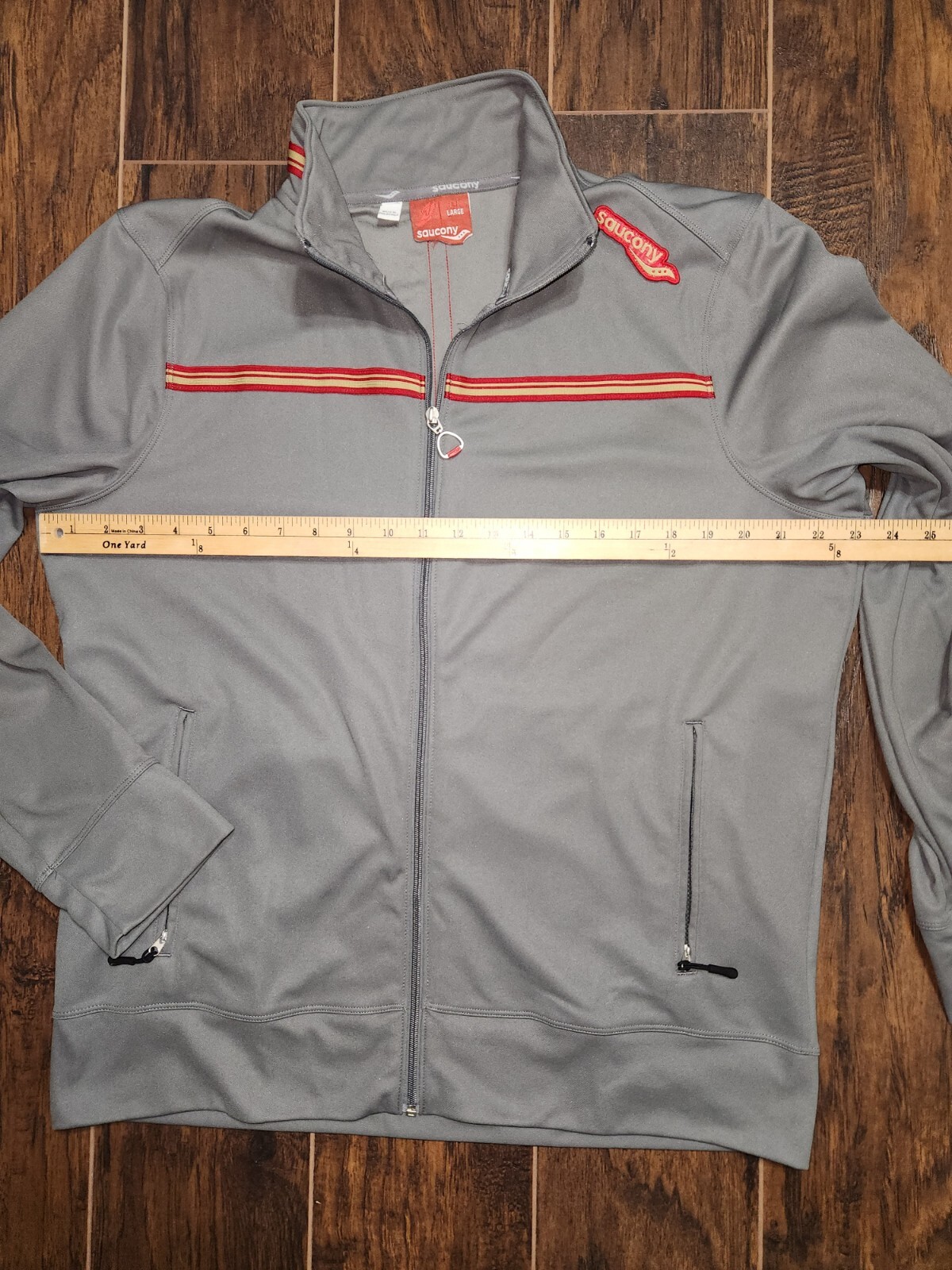 Saucony Track Jacket Size Large Vintage Gray Athletic thumbnail 2