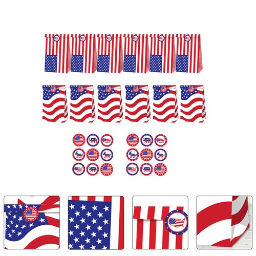 Set of 3 Gift Wrapping Paper Bag Creative American Pouch - Picture 10 of 12