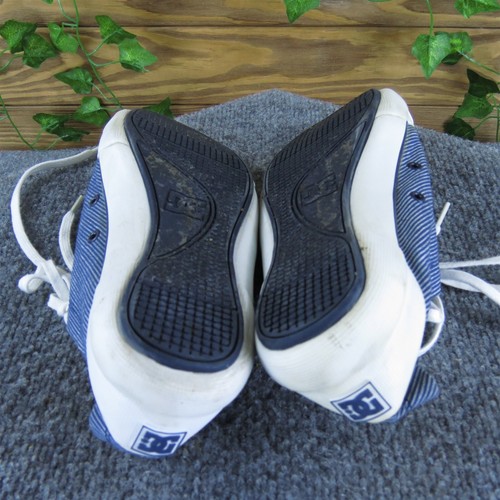 DC Shoes Donna Chelsea Zero Low SE Sneaker Blu Tessuto 10 Medium Usate Delicatamente - Foto 6 di 7