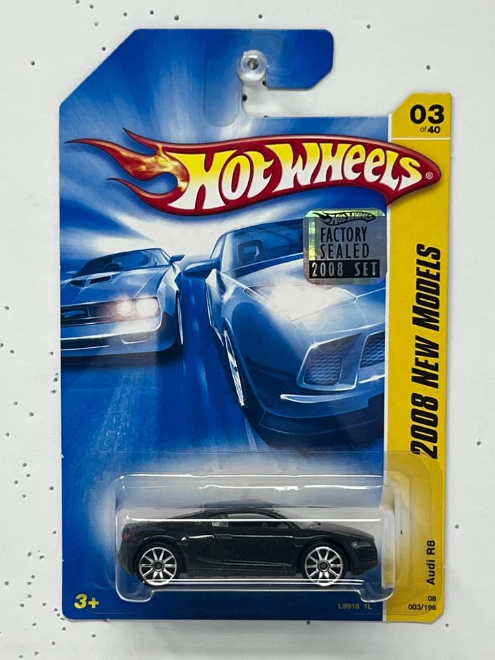 Audi R8 1:64 diecast Hot Wheels 2008 primeras ediciones sellado de fábrica Foto 2 de 4