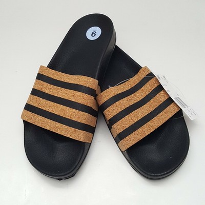 adidas originals cork adilette slider sandals in pink