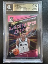 2023-24 Donruss Optic Victor Wembanyama Lights Out Pink Velocity RC /79 BGS 9.5