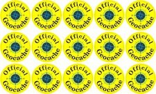 1in x 1in Yellow Official Geocache Vinyl Stickers Car Truck Vehicle Bumper Decal