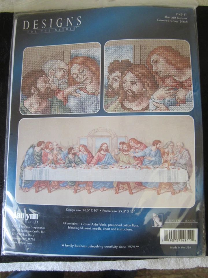 Janlynn The Last Supper Counted Cross Stitch Kit-26.5"X10" - Image 3 of 4