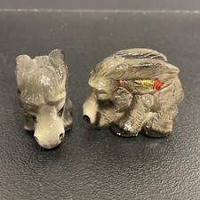 Vintage Donkey Salt And Pepper Shakers - Glendive Montana Chalkware Made In USA