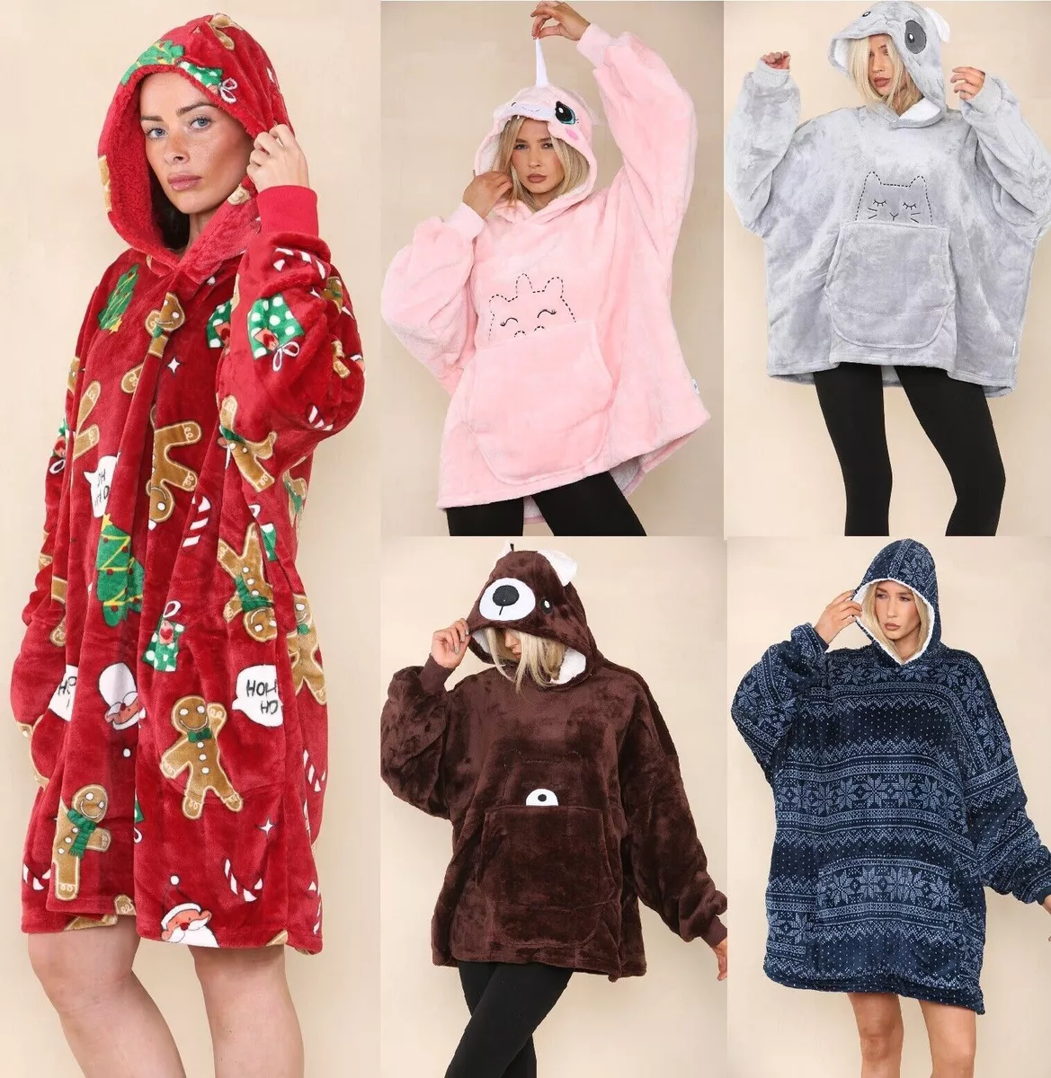 Oversized top christmas hoodie