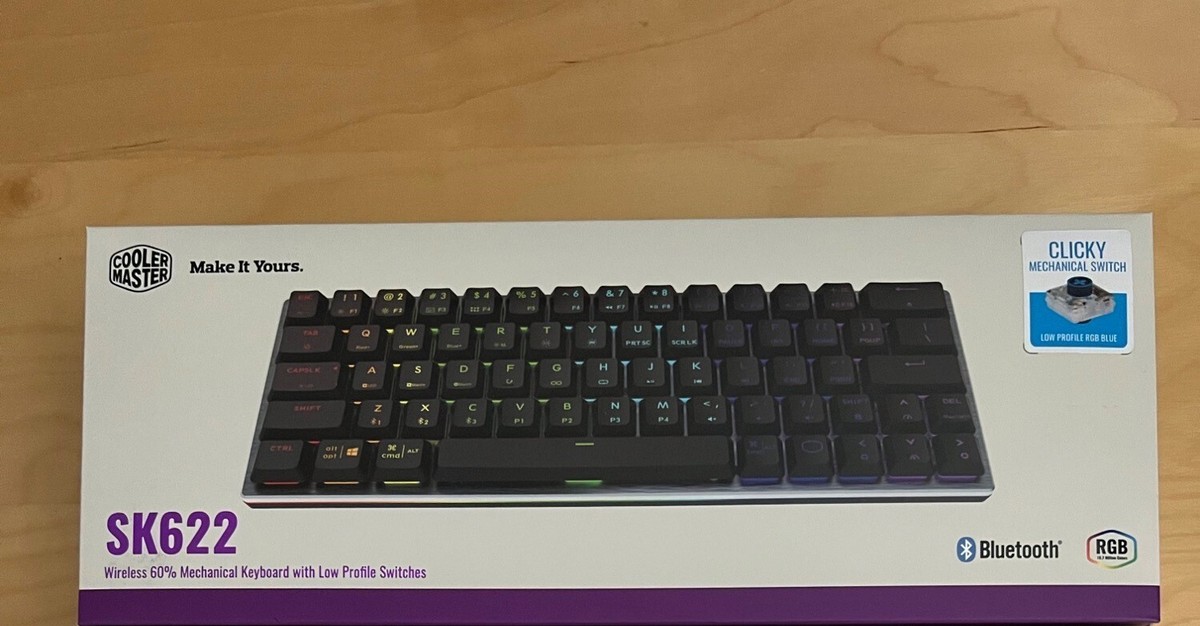 Cooler Master SK622 Wireless 60% Mechanical Keyboard Blue Switch