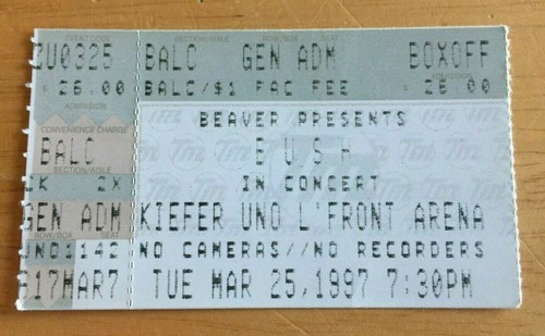 Bush Konzert Ticket Stub Kiefer UNO Arena New Orleans Louisiana 25.03.1997 - Bild 1 von 2