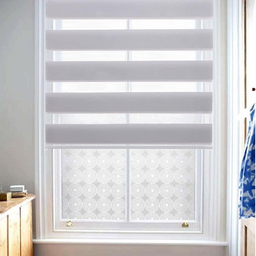 Horizontal Window Shade Blind Zebra Dual Roller Blinds Curtains,Easy to Install - Picture 17 of 26