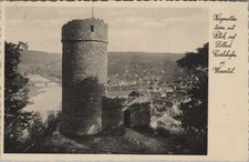 ʘ Bad Karlshafen Hugenottenturm & Wesertal 1930er gelaufen Ansichtskarte 3365