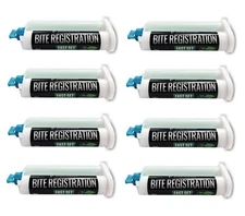 8 x Dental Bite Registration Material Fast Set 50ml Cartridges (Made in Germany)