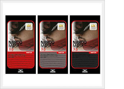 BANDANA HALSBAND UNTERHELM MOTORRAD FAHRRAD ORIGINAL NAROO MASK X9 SCHWARZ GRAU