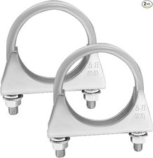 2.25 Inch U-Bolt Exhaust Clamp, Rustproof Galvanized Iron  Size: 58mm/2.25inch