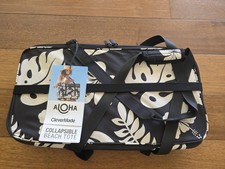 Bolso de Playa Plegable Aloha Collection CleverMade - Floral Negro