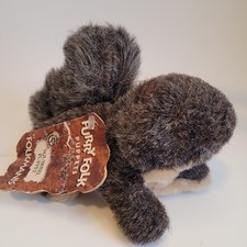 Brown Squirrel Furry Folk Folkmanis Vintage Bushy Tail Puppet Plush Descript 