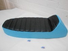 Vespa PX  PE T5 Classic Ancillotti Seat Plae Blue Sides Black Top 007211