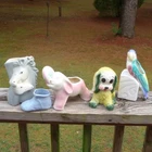 Vintage Lot of 5 American Art Pottery FIGURAL ANIMAL Planters Elephant Horse +++