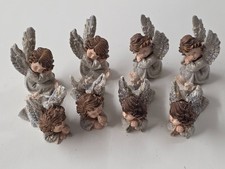 Engel Figuren 8 Stück ca. 7 cm Deko Weihnachten Schutzengel Dekoengel Konvolut
