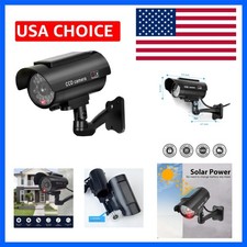 Solar Powered Fake Security Camera, Easy to Install with Red Light LED Light ...