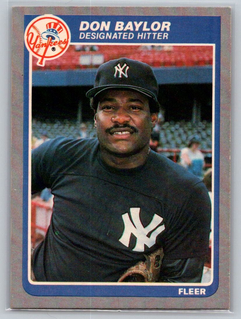 Don Baylor 1985 Fleer #121 New York Yankees - Free Shipping