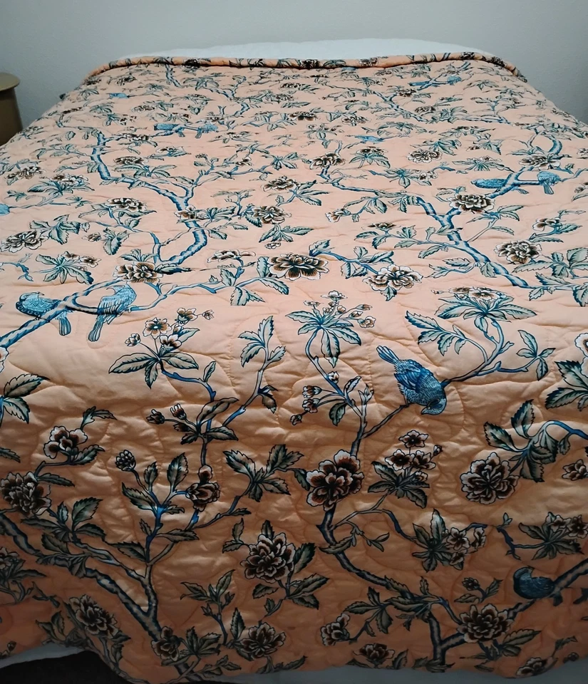 Colcha doble floral jacobea personalizada Shumacher Bird Foto 4 de 4