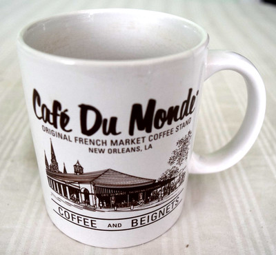 VTG Cafe Du Monde Coffee Mug 12oz Original French Market Stand New Orleans B1