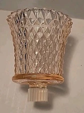 Vtg Diamondlite Pale Pink Peg Votive Cup Candle Holder With Gasket 