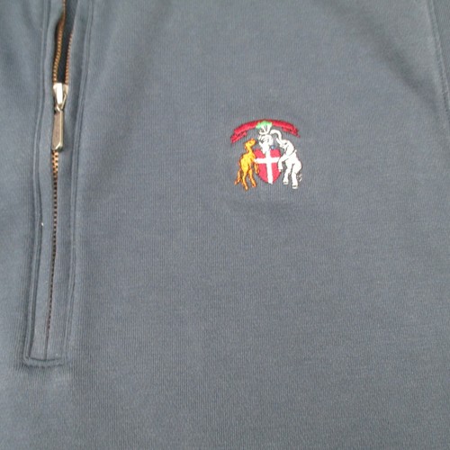 Ashworth Pullover Vest Mens Large Blue Quarter Zip Golf Embroidered Crest Logo - Picture 2 of 13