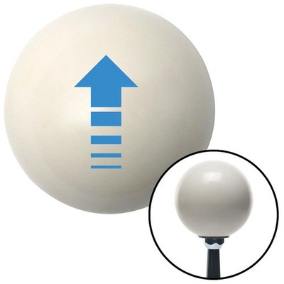 Blue Broken Directional Arrow Up Ivory Shift Knob w/ M16x1.5 Insert Shifter