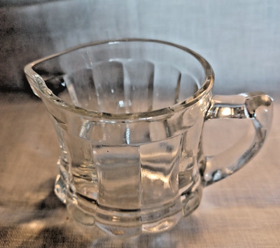 Vintage POST CEREAL Measured Creamer Clear Glass