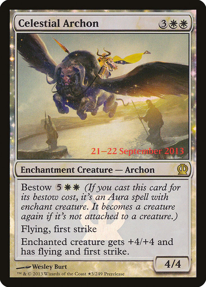 Celestial Archon [Theros Prerelease Promos] Moderately Played Foil