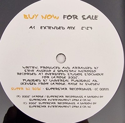 Buy Now ( Steve Angello & Sebastian Ingrosso) - For Sale - Vinyl 12' One-Side