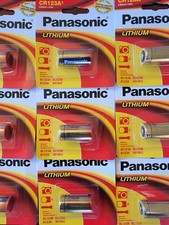 2 Pc Panasonic CR123A 123 3V Lithium Batteries, Flashlights, Cameras, etc