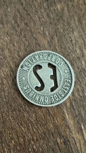 East Side Eastside Omnibus Corporation Transit Token RARE image 2