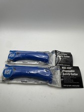 RSC-432 Disposable Safety Cutter 2 Pack Blue NSF Sealed Food Safe Ergonomic