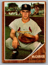 1962 TOPPS #167 TIM McCARVER CARDINALS ROOKIE